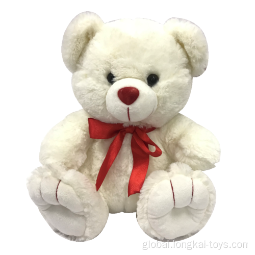 China Red Bow Teddy Bear Plush Supplier